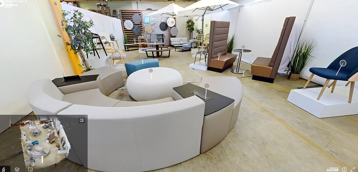 virtual view of Beaufurn showroom