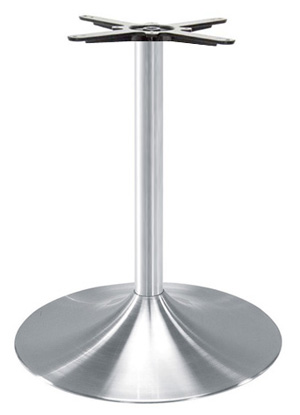 90135 Table Base Brushed aluminum trumpet base
