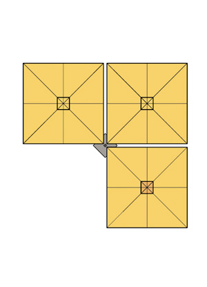 P6-TRIO-Square All Weather Umbrella